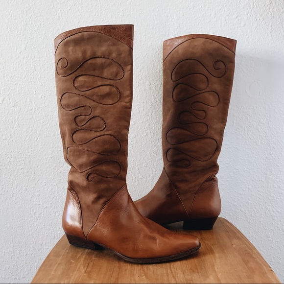 chantal Shoes - Chantal Leather Suede Cowboy Western Boots